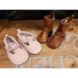 Old Navy Baby Girls‎ Tall BOOTS & Pink Carters Flower Casual Shoes 3-6 Months